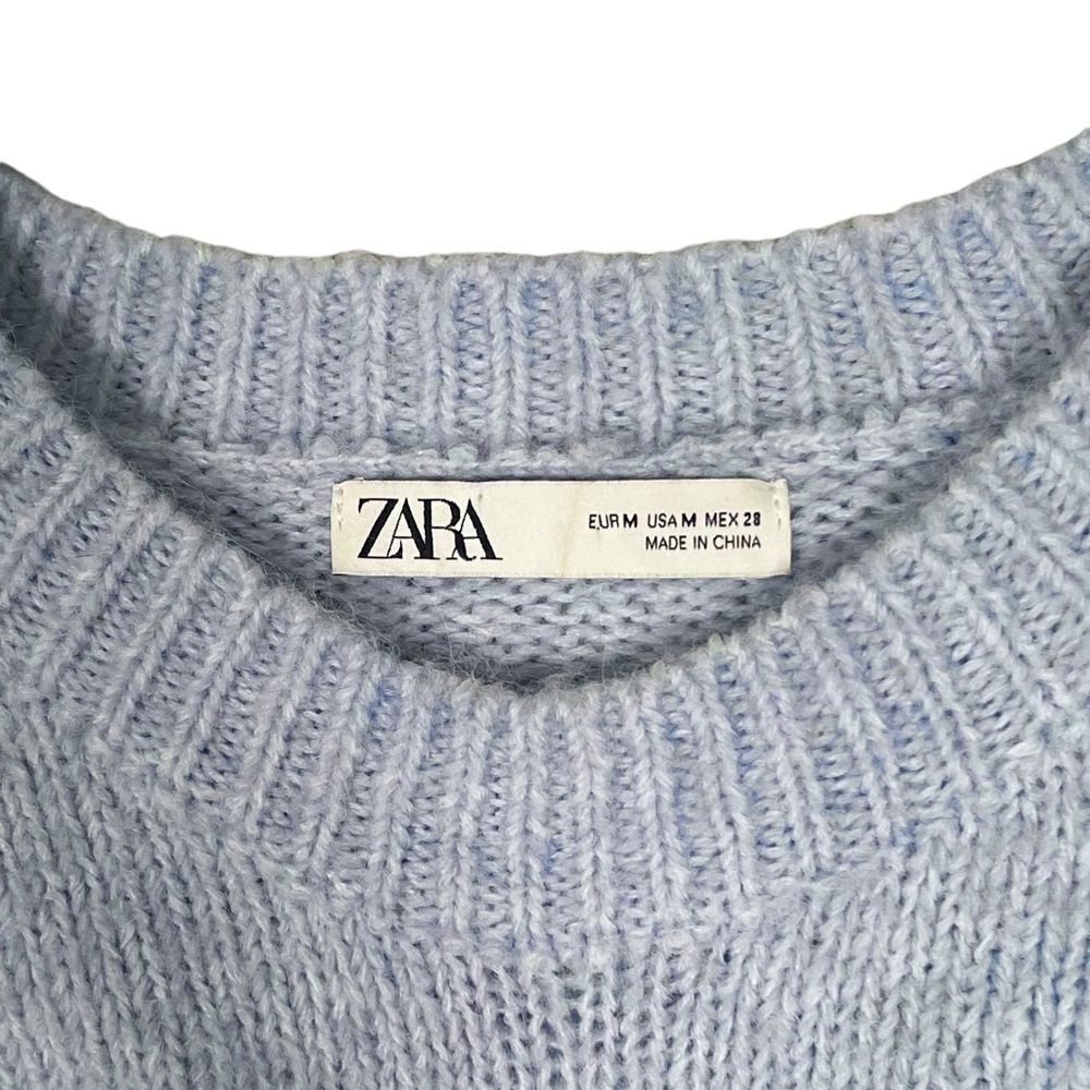 Zara Soft Feel Knit Short Sleeve Sweater Size M - Picture 6 of 7